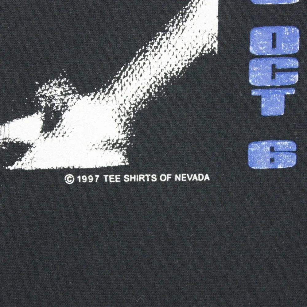 Vintage 1997 Monday Nite Madness Patriots vs Broncos T-Shirt Men XL Black‎